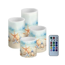 Flameless Candles Battery Powered Candles with Remote Timer Color Changing Co...