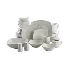 Gibson Home 39pc Zen Buffet Dinnerware Set - White: Ceramic Dish Set