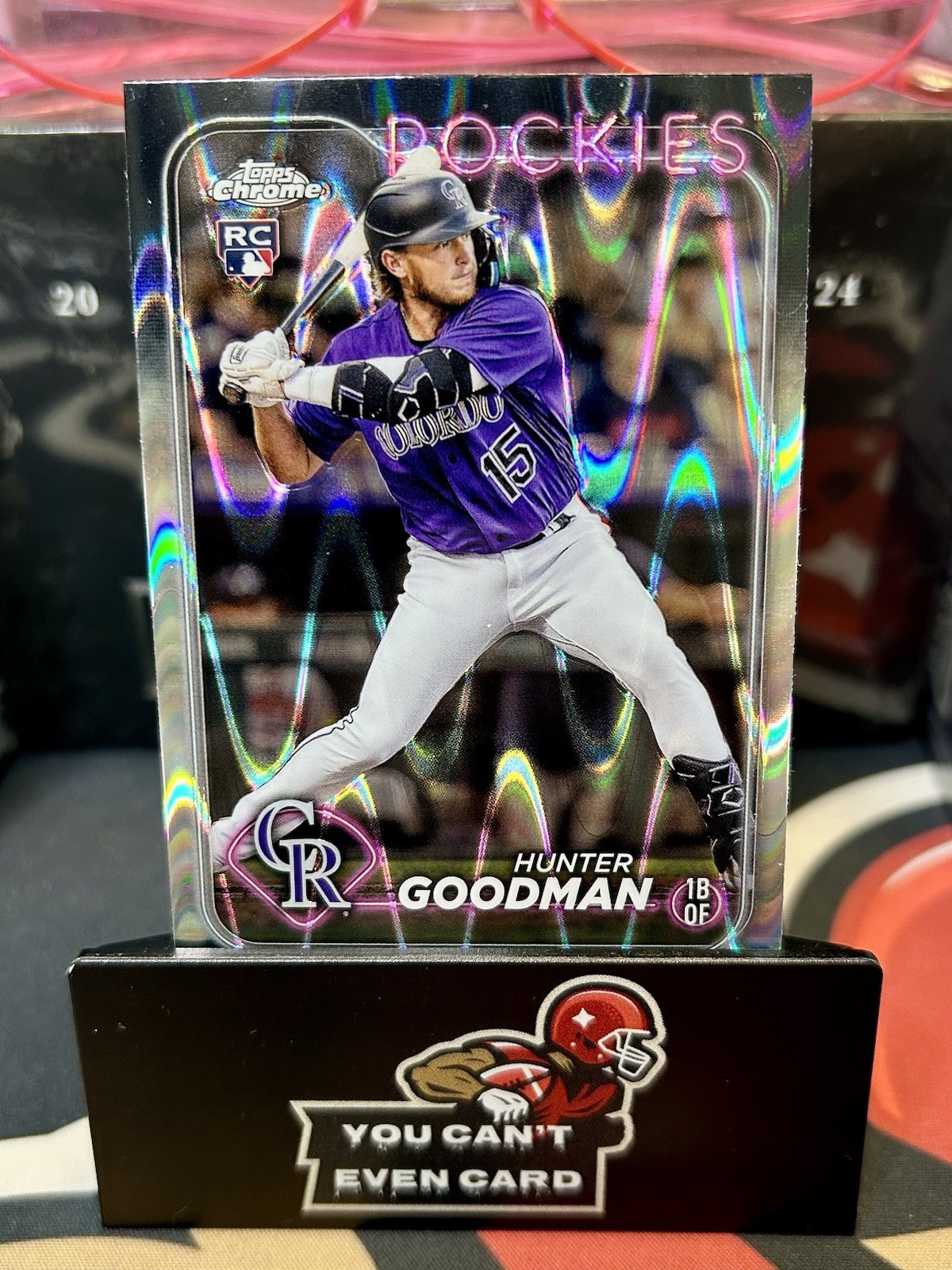 2024 Topps Chrome Hunter Goodman RayWave Refractor Rookie Card #99!! Rockies RC