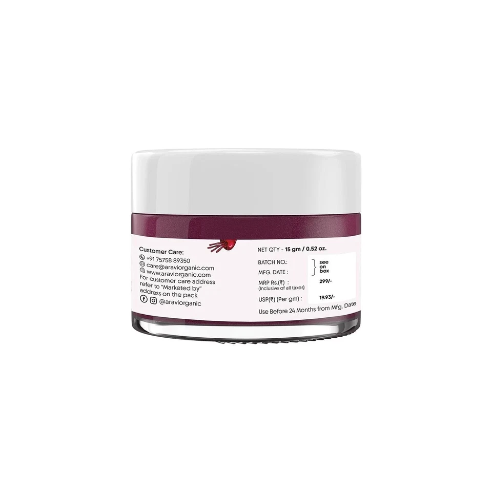 Beetroot Lip Scrub Balm 15g – Organic Lip Brightening & Repair for Dark Lips - Image 2 of 4