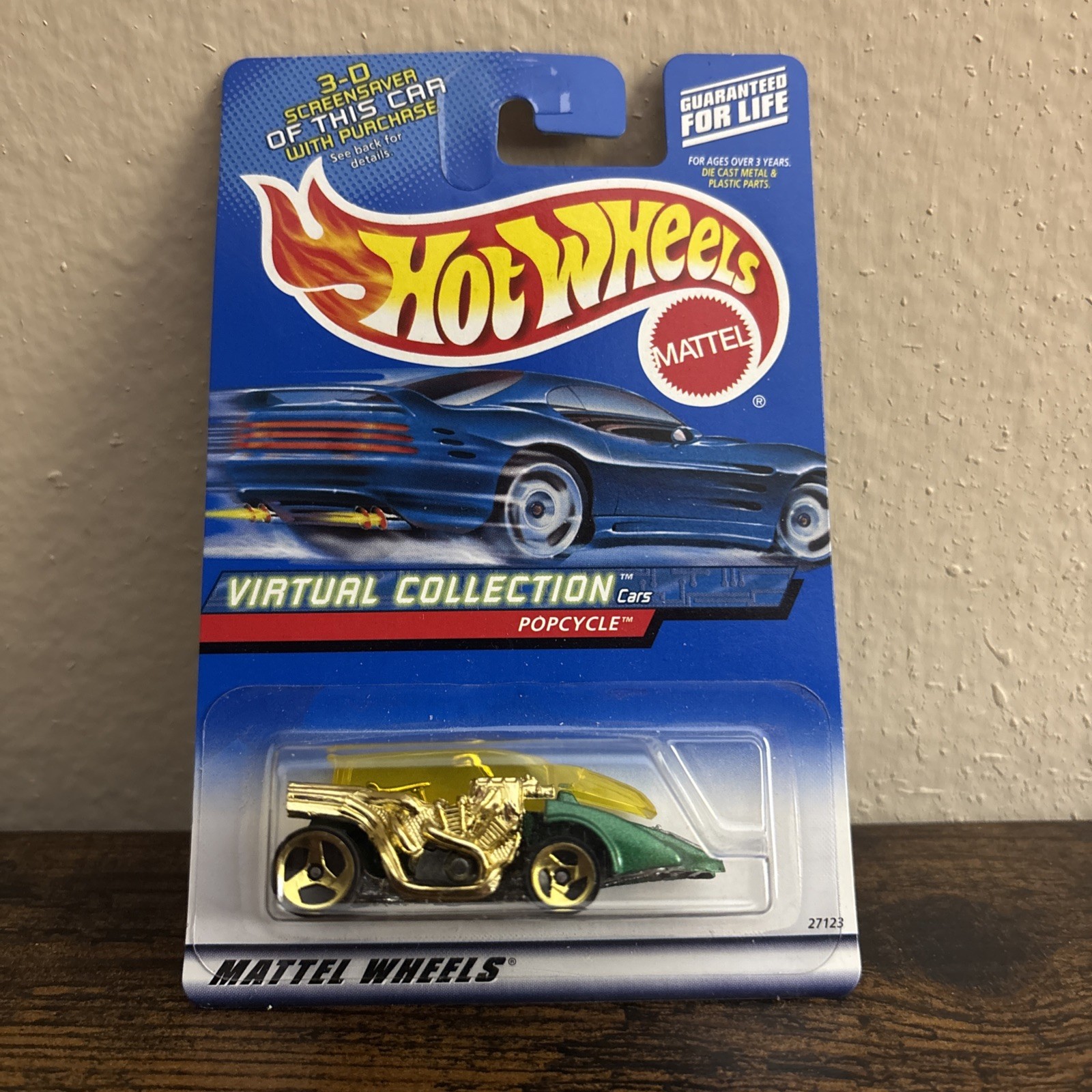 Hot Wheels 2000 Virtual Collection POPCYCLE #157 Metallic Green Mattel 27123