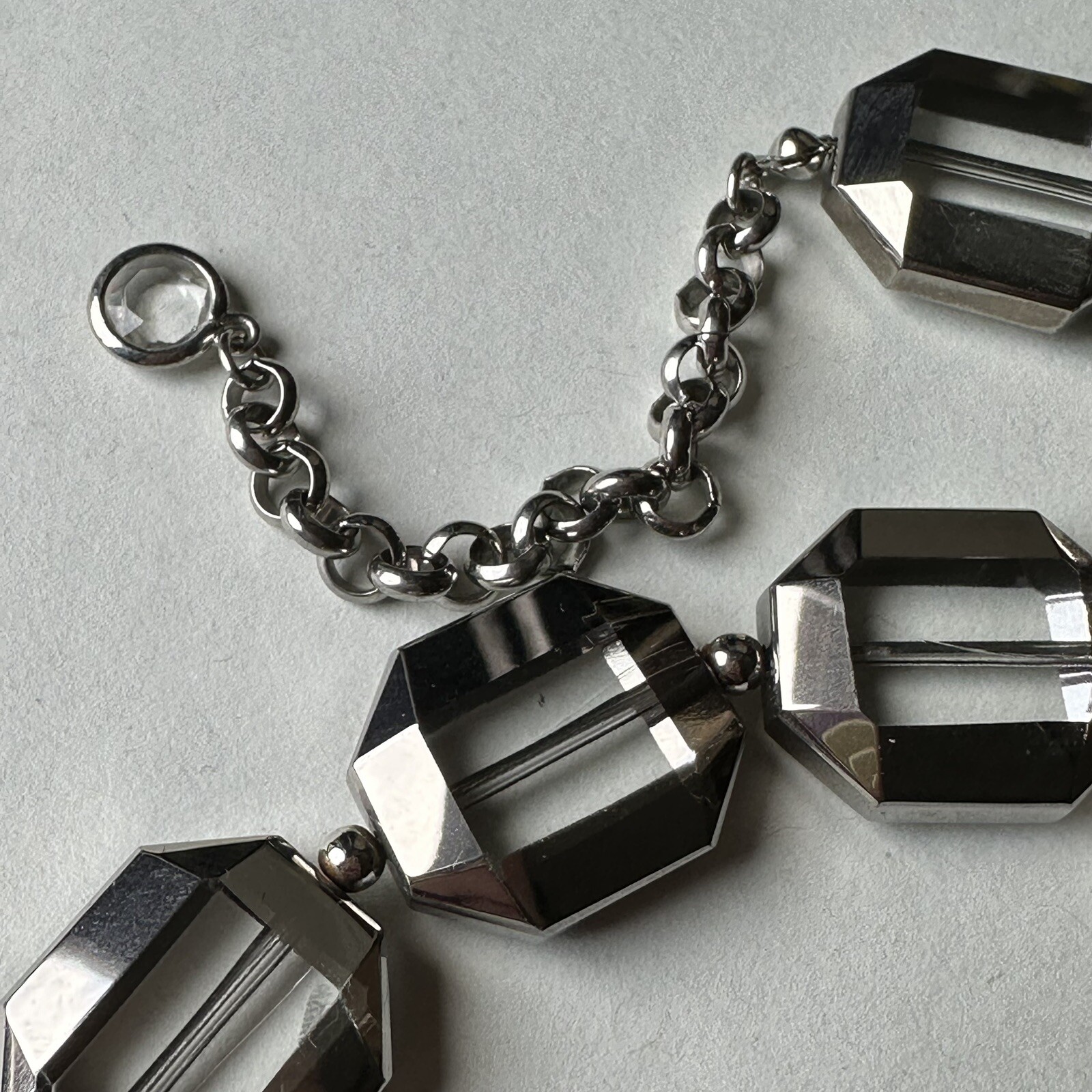 Kate Spade Metallic Gray/Silver Statement Necklac… - image 4