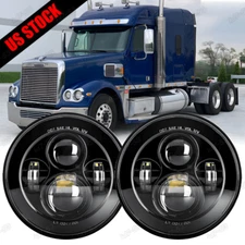 2pcs 7Inch Round LED Headlight DOT 6012 For Freightliner Century Class 1996-2011