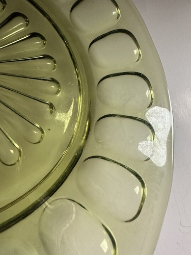 4 Fostoria Mesa Olive Green 8 1/8" Luncheon Plates Set Vintage Depression Style - Picture 15 of 21