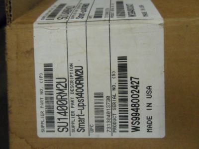 1 AMERICAN POWER CONVERSION SMART-UPS 1400RM2U UPS BACK UP