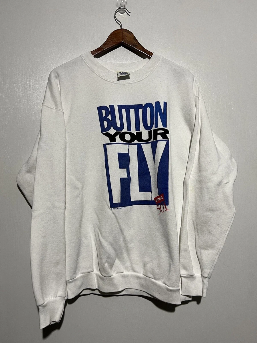 Vintage 90s Levis Sweatshirt Mens XL 501 Button Your Fly Made In USA 573