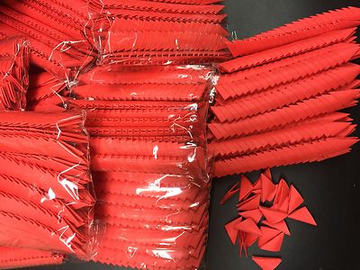 1000 Pre-Folded Triangles Pieces - Red Color 