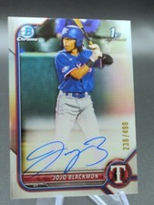 2022 Bowman Chrome 1st REFRACTOR AUTO /499 Jojo Blackmon #CPA-JBN Rangers