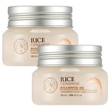 THE FACE SHOP Rice  Ceramide Moisturizing Cream, 50ml 1.69oz x 2pcs K Beauty