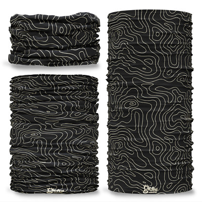 G-778 Karte Konturen Dark Snood Bandana Multifunktional Recycling Kunststoff UK
