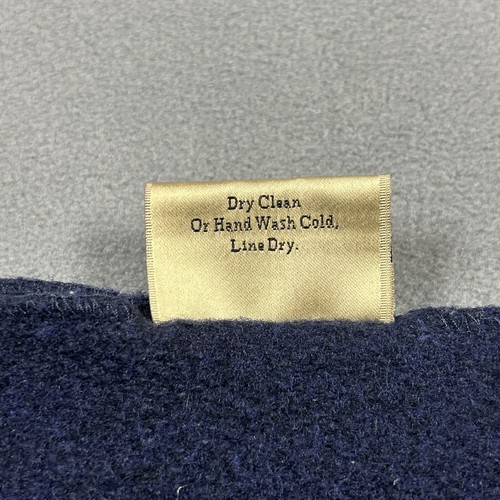 Vintage Woolrich BYU Management Society Embroidered Throw Blanket Navy 50x31 - Picture 2 of 9