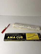 Vintage SIG AMA CUB Flying Model Rubber Band Powered Airplane No Rubber Band