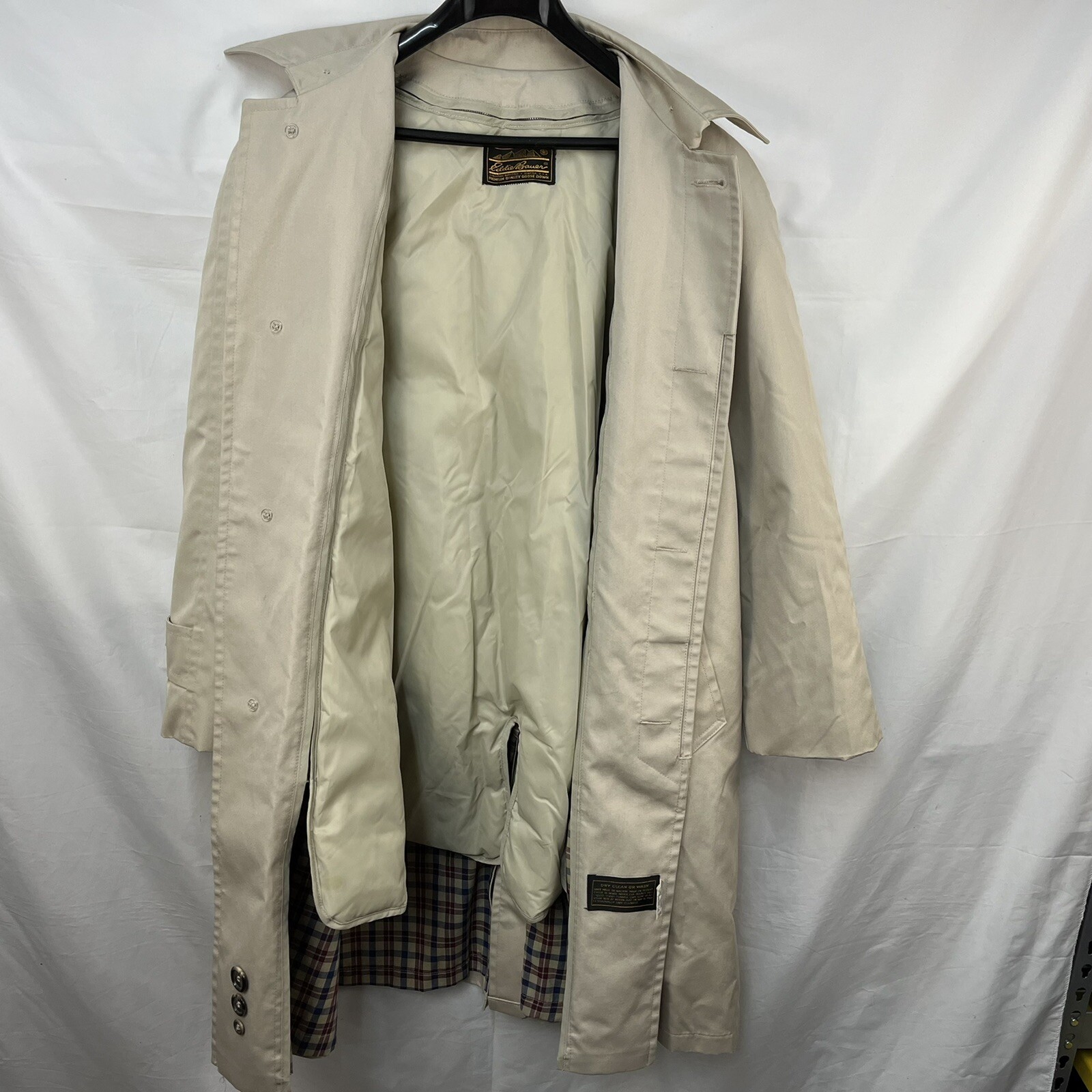 VINTAGE EDDIE BAUER GOOSE DOWN INSULATED TRENCH COAT … Gem