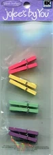 Clothes Pins, pastel, scrapbook 3D embellishment Jolee's by You JJGA023