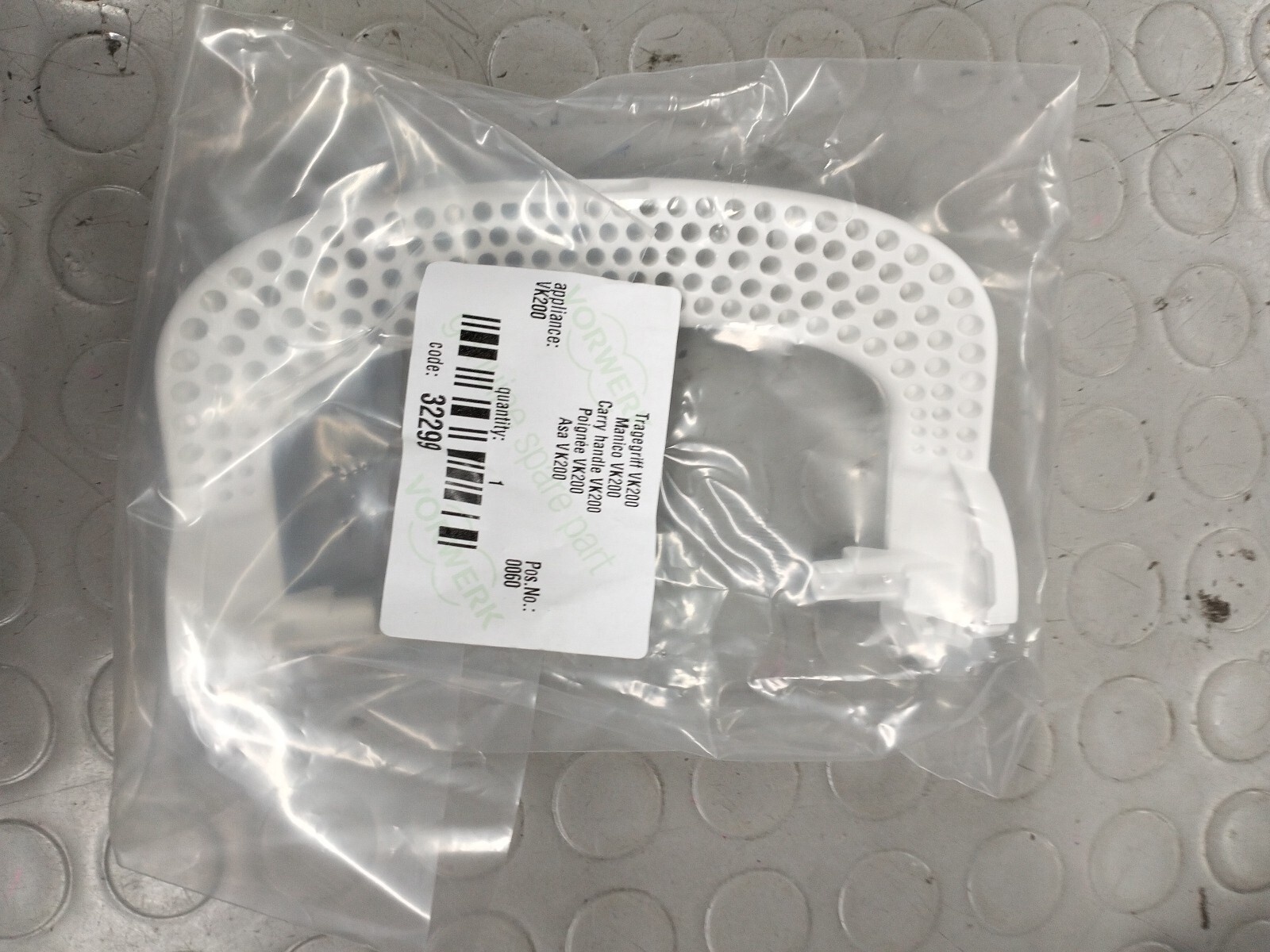 Maniglia impugnatura manico VK200 bianca per Vorwerk Folletto