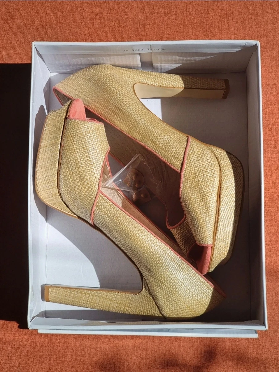 Faith At Debenhams Size 8 41 Summer Heels Natural 50 eBay