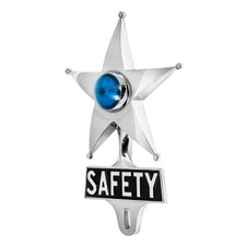 Blue Light Safety Star Led License Plate Topper Ornament Custom Truck Hot Ratrod