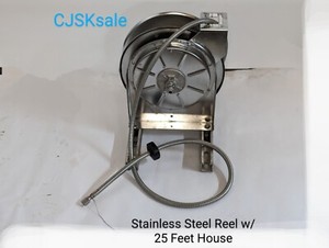 Stainless Steel Reel W/ 25 Feet Hose (USED).