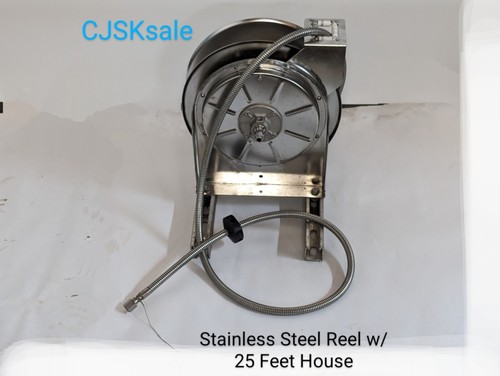 Stainless Steel Reel W/ 25 Feet Hose (USED).