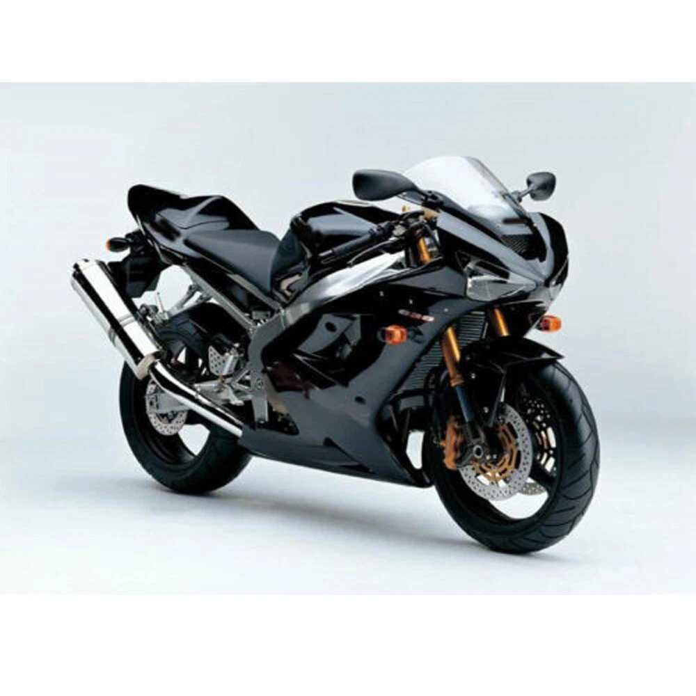 Glossy Black Fairing Kit For KAWASAKI Ninja ZX6R 636 2003 2004