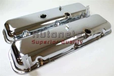 CHEVY BIG BLOCK OEM SHORT Chrome VALVE COVERS 396 402 427 454 BBC Hot Rod stock