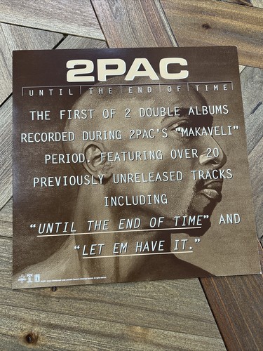 Tupac 2PAC Until The End Of Time Store Promo Poster Album Flat 12X12 Death Row - Picture 8 of 15