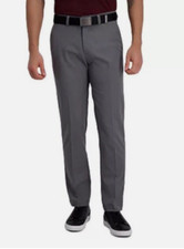 40x32 Men's Haggar Cool Right Performance Flex Straight Fit Flat Front Pants New