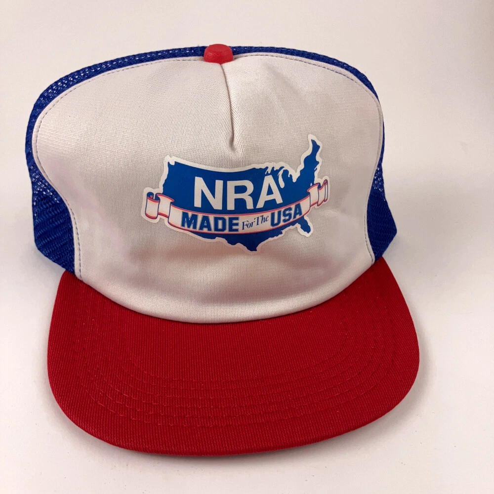 NRA Made For The USA Country Outline Red White Blue Trucker Cap