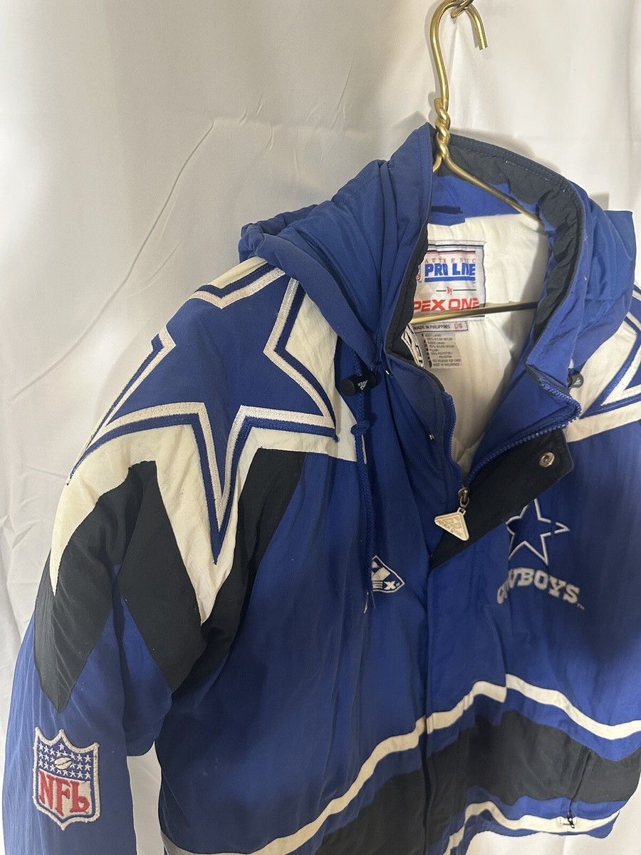 Vintage APEX One NFL Pro Line Dallas Cowboys Hooded Puffer Jacket