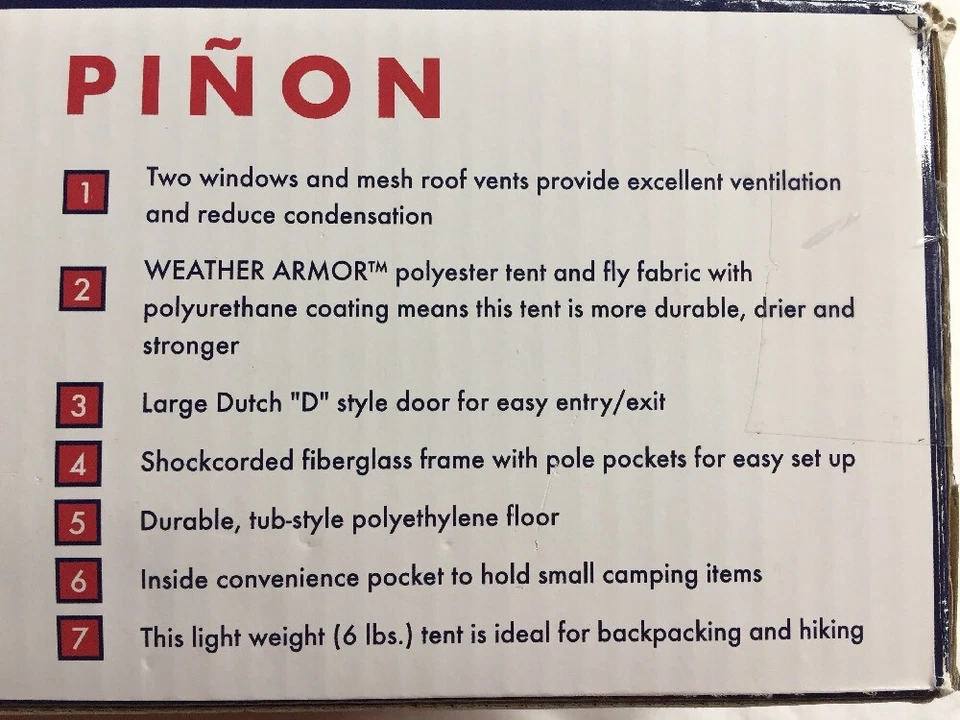 CARPA WENZEL Piñón Sport Dome Nueva ENVÍO GRATIS 3 Personas 7' x 7' x 50" (2,13 metros) Foto 3 de 4