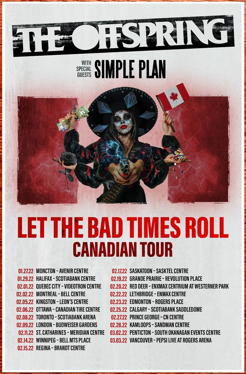 OFFSPRING | SIMPLE PLAN Let The Bad Times Roll Tour 2022 Ltd