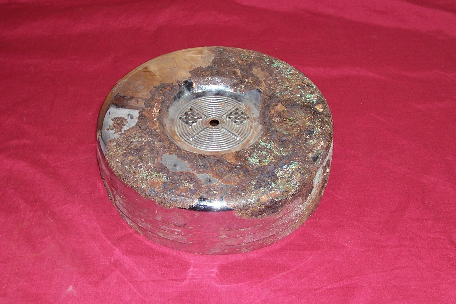 Old Corvette Hot Rod Air Cleaner Rat Breather Chrome 8" 4 Barrel Carb