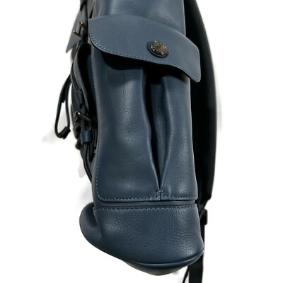 COACH ハドソン バックパック ネイビー×グレー Coach Hudson Leather Backpack Teal Blue Bucket School Work