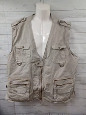 Montezuma Concealed Carry Tactical Fishing Hunting Mens Vest Khaki Pockets 2XL