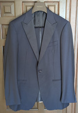 CANALI 1934 100 Wool Peak Lapel Tuxedo, Blue, Size 44 L 54 EU NWI