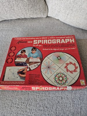 Vintage 1967 Kenner's Spirograph #401 Blue Tray w/original Pieces