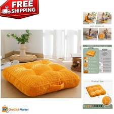 Elegant 22x22 Inch Corduroy Floor Pillow - Ultimate Comfort for Meditation