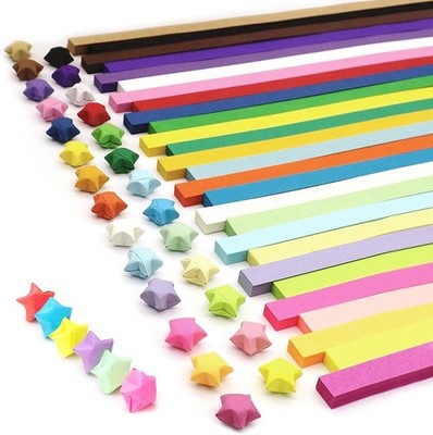 Papierstreifen 1350 Stück Bunt Origami Basteln Sterne Paper Star Strips