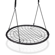 Nestschaukel Tellerschaukel Hängeschaukel Gartenschaukel 150 kg Nylon schwarz