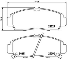 FRONT BRAKE PAD SET DISC BRAKE FITS: HONDA CIVIC VIII SALOON 1.8 EXS FLEX/1.6