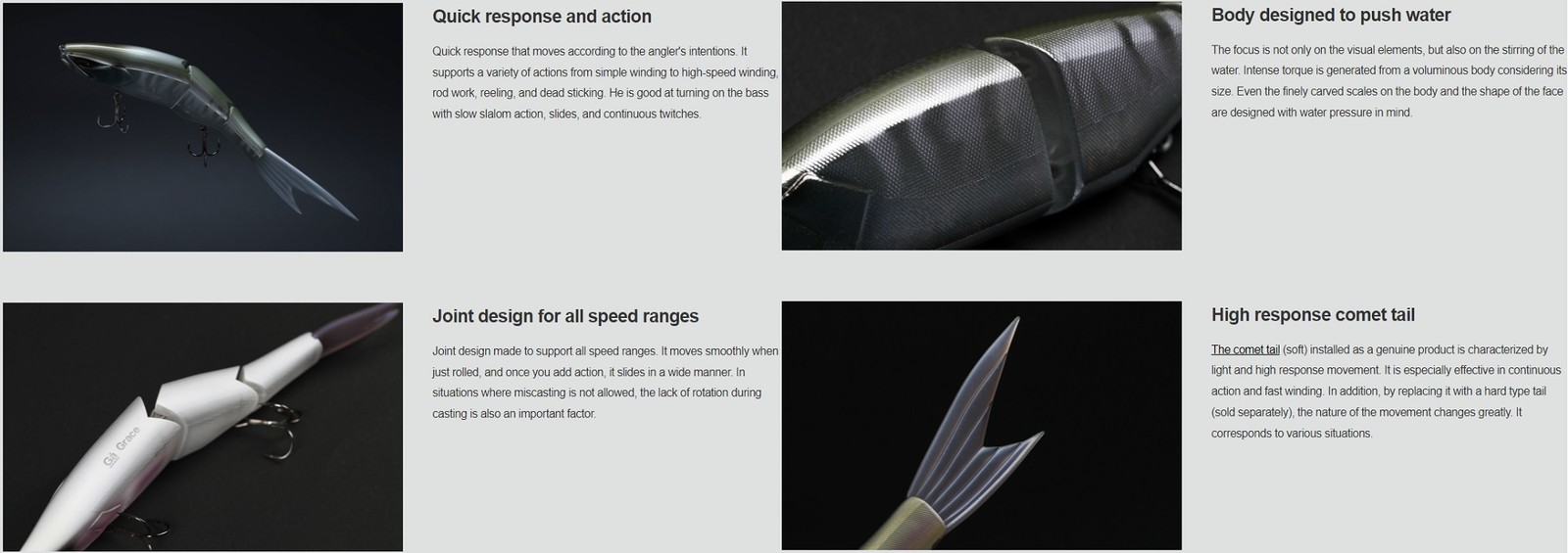 Galapagos Grace 240F Jointed Swimbait Floating Lure V Bass (3932) - Image 5