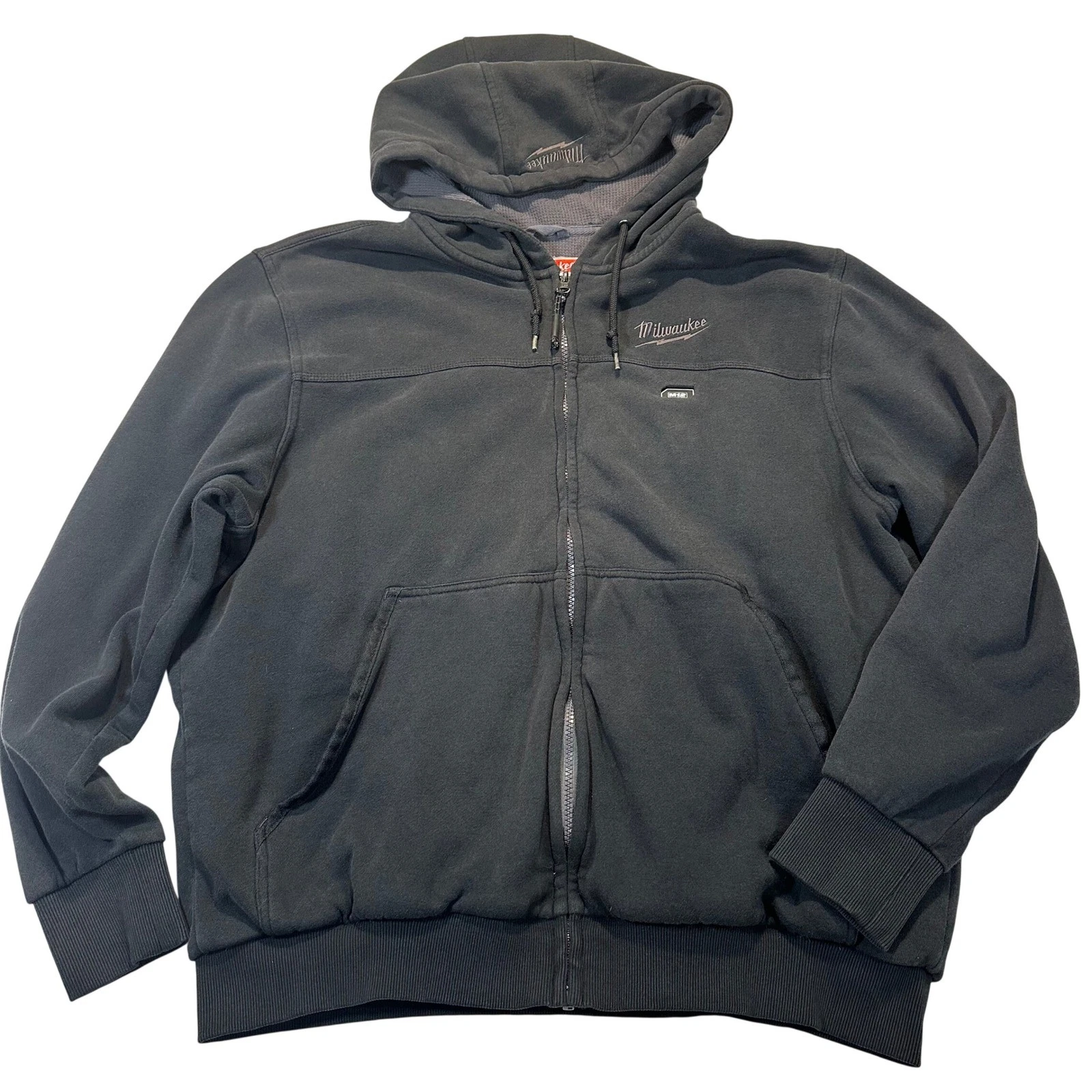 Milwaukee Heated Hoodie Mens XL Black M12 Workwear Thermal Full Zip No Battery