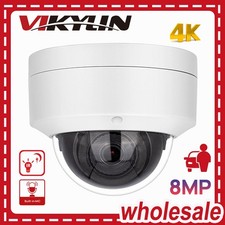 Vikylin 4K 8MP Dome Security Camera IR30M Built-in Mic POE IP67 P2P Indoor CCTV