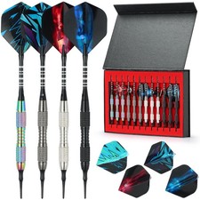 Soft Tip Darts Set with Gift Box Dart Case Professional Darts Plastic Tip wit...