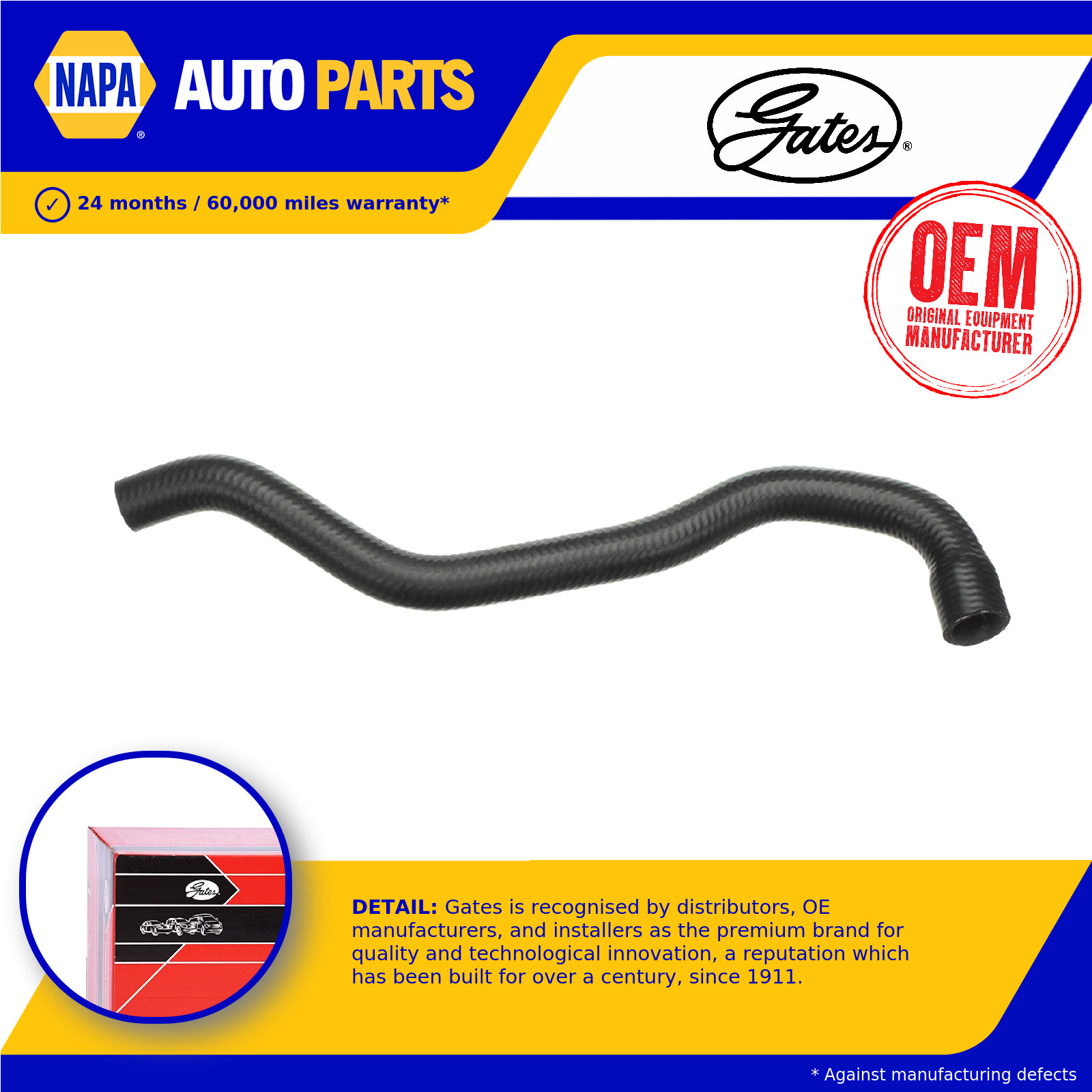 Heater Hose fits BMW 740 E38 4.0 94 to 96 Coolant Gates 11531741404 Quality New
