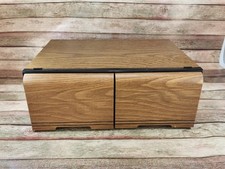 Vintage faux wood 2 drawer VHS Tape storage