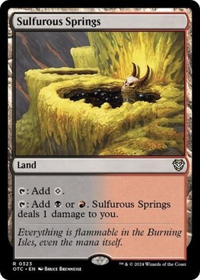 Sulfurous Springs - Near Mint MTG Commander: Outlaws of Thunder Junction