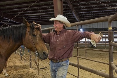 Photo:Kim Colorado USA R.C. Patterson Ranch Owner 2016 Cowboy Horse Barn