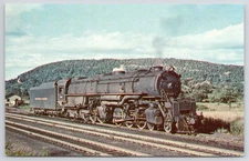 Delaware & Hudson Class J 4-6-6-4 Postcard Whitehall, New York 0489