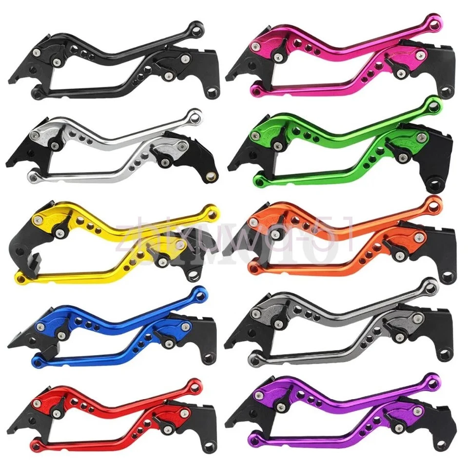 Short&Long Adjustable CNC Brake Clutch Levers For Suzuki GSXR600 GSXR750 1997-03 - Image 2 of 4